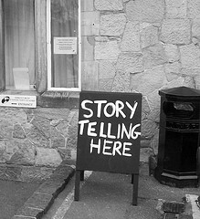 storytelling sandwich board